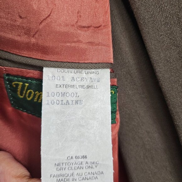 Vomo Moda Men's 2 Piece Suit, Olive Green - Picture 6 of 16